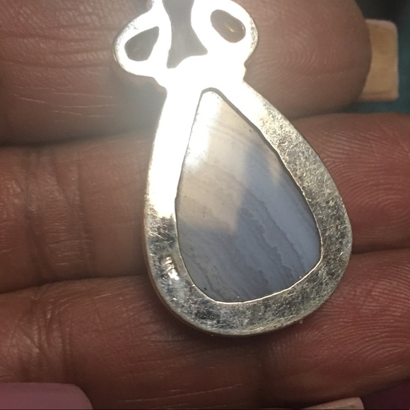 Sterling Silver Natural Stone Pendant - Picture 6 of 8